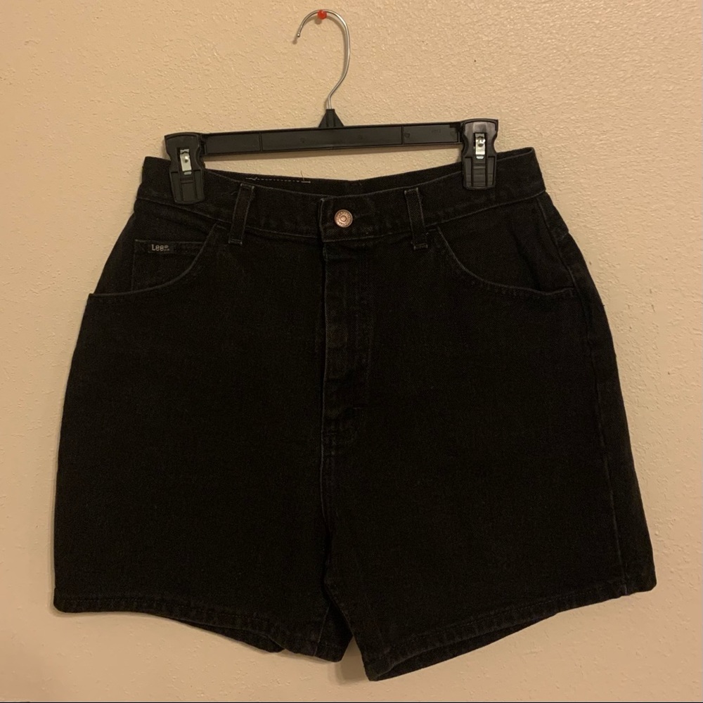 Lee Black High Rise Shorts